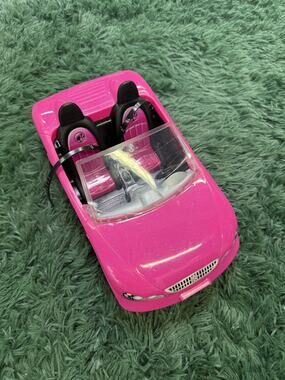 2013 Barbie Extra Glitter Pink Convertible Car Toy Vehicle Mattel BDF38 Doll